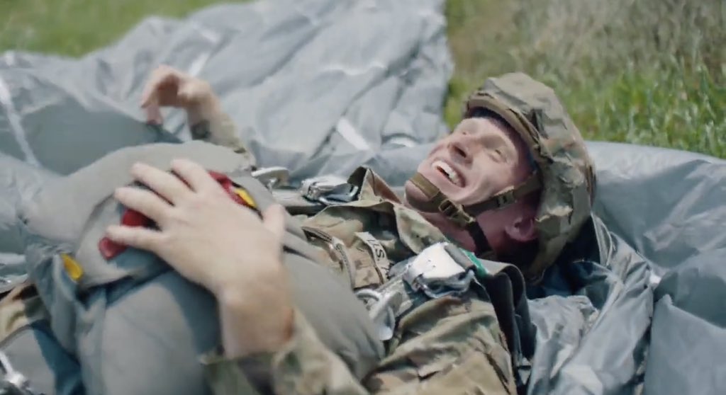 Screen capture from a U.S. Army ad