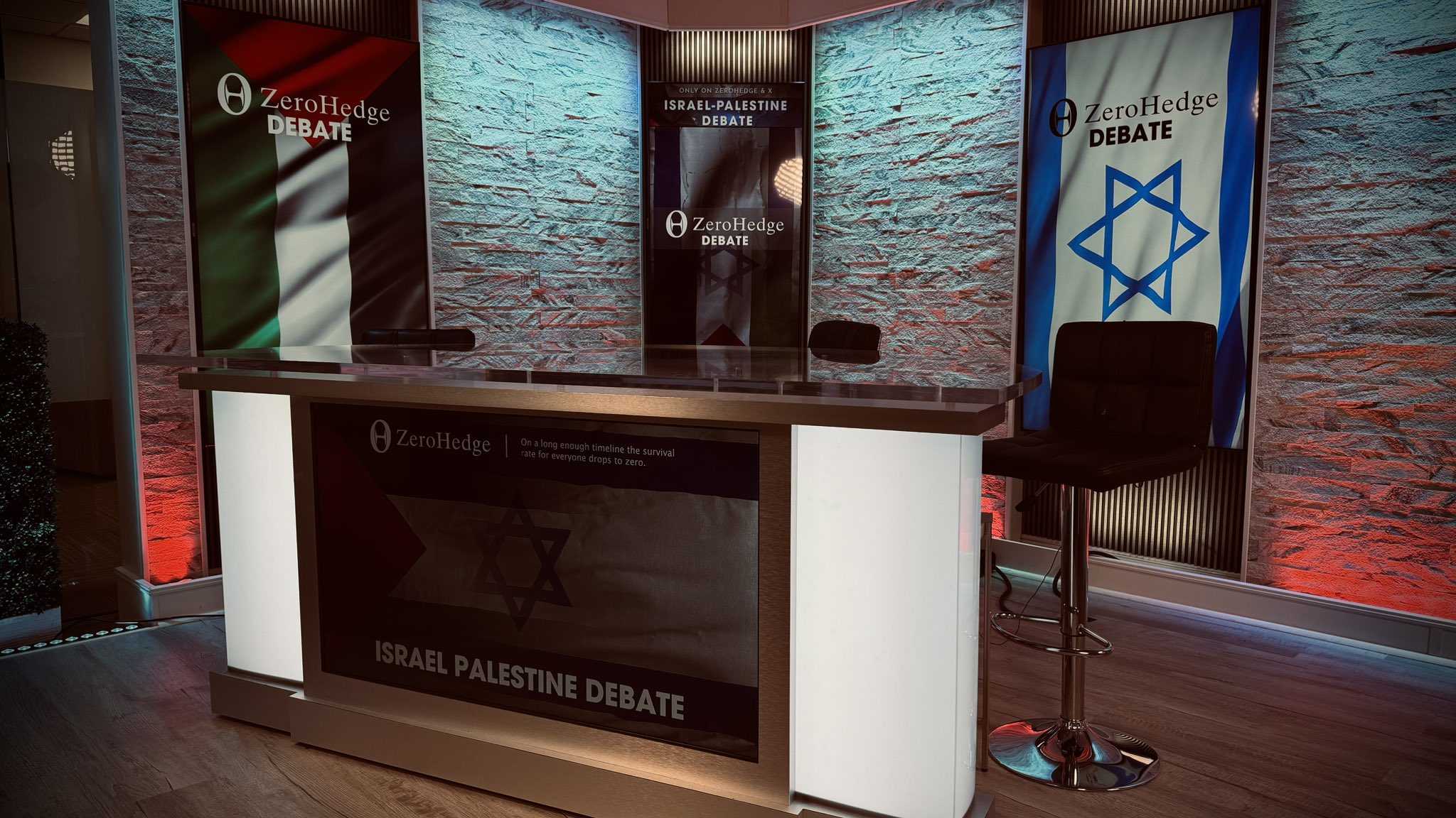 Zero Hedge's Israel-Palestine debate set. 