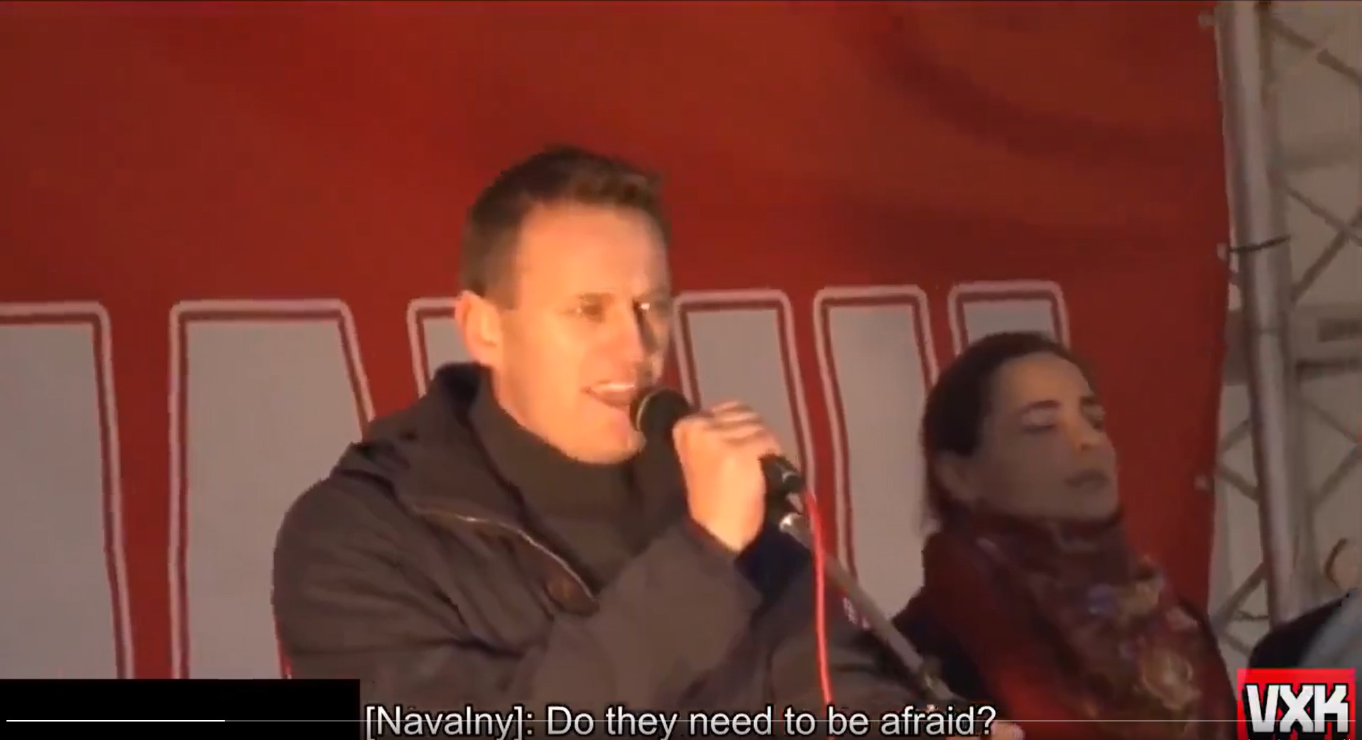 Alexei Navalny at an anti-minority rally. 