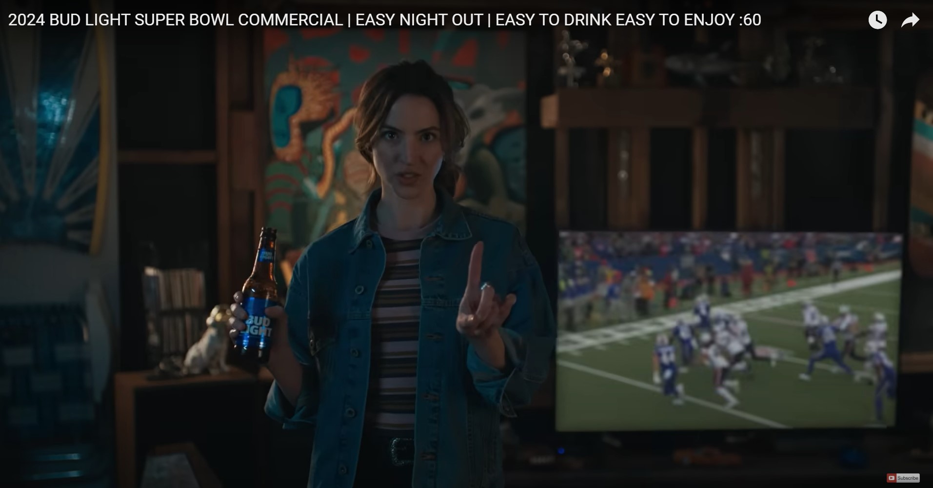 Screen capture from Bud Light's Super Bowl ad. 