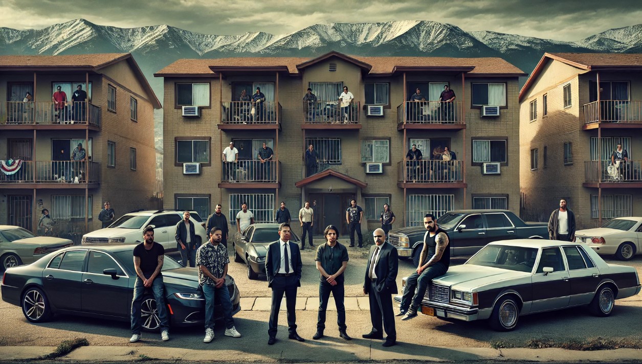 An AI image illustrating the conflict between New York slum lords and a Venezuelan gang over Colorado apartments. 