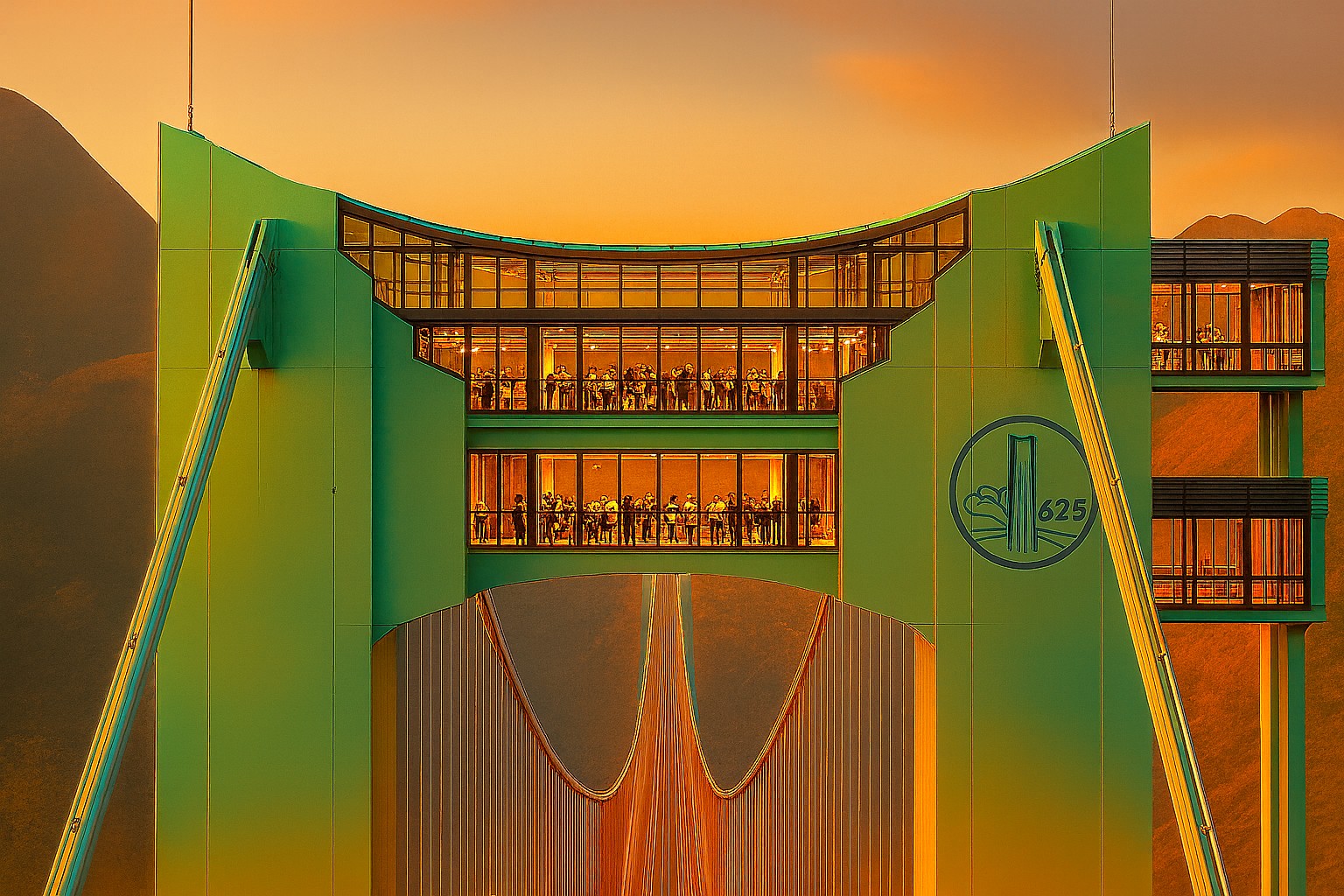 The world’s tallest bridge: the just-opened Huajiang Grand Canyon Bridge, features a coffee shop built into the top of one of its pylons.