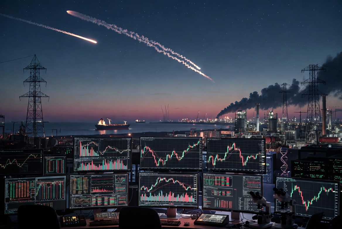 AI imagery of trading and war. 