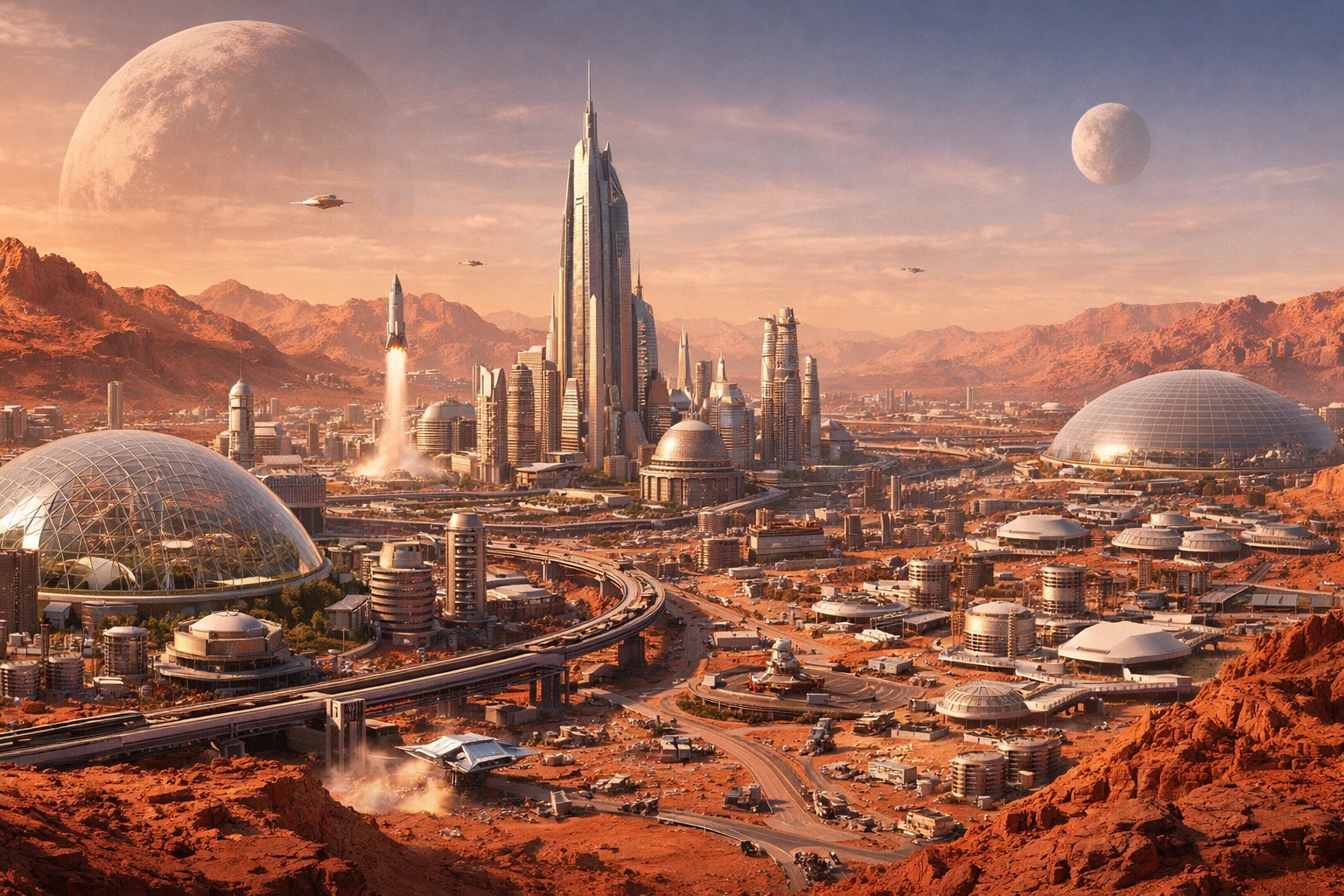 A city on Mars.