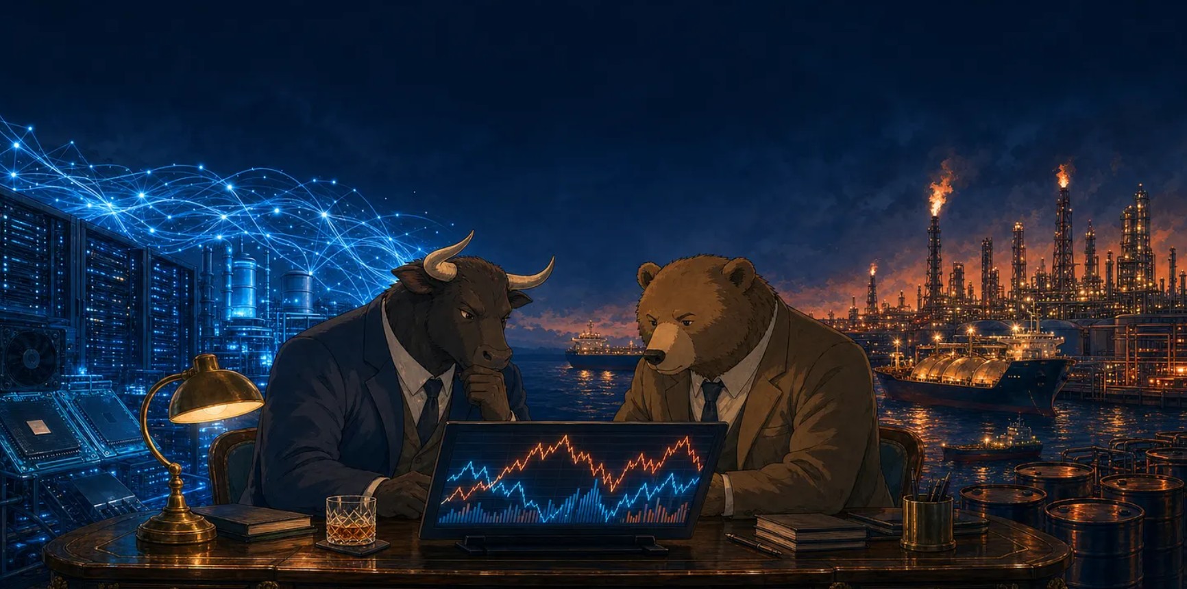 Bull and bear.