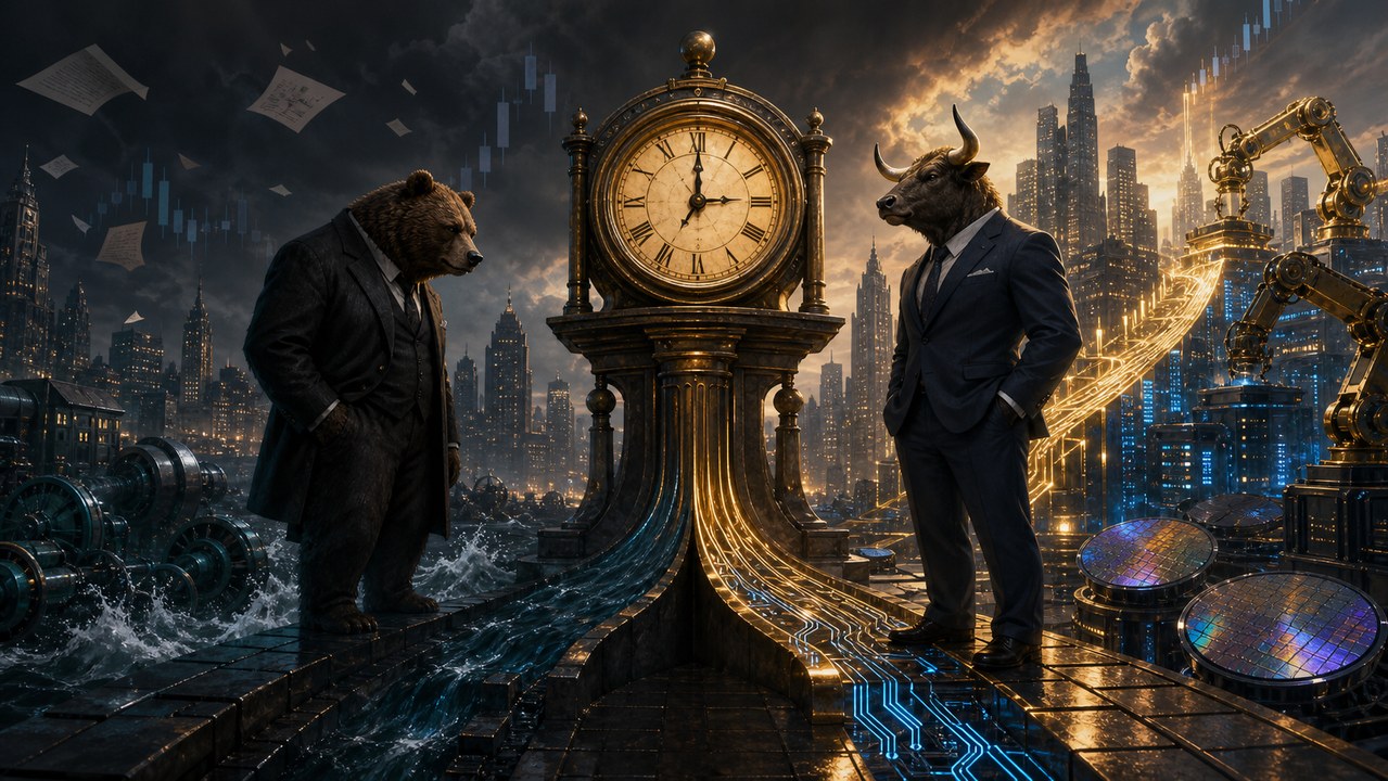 A bull and bear face off as biotechnology fireworks burst over a volatile market.