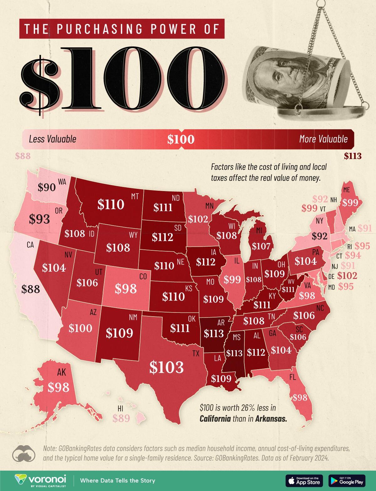 ECON Mapping The Shocking Purchasing Power Disparity Of 100 In Each econ-mapping-the-shocking-purchasing-power-disparity-of-100-in-each