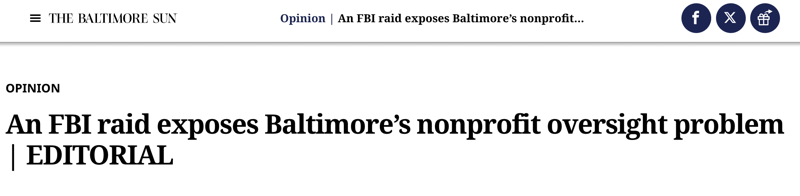 $427,000 In Salaries, No Employees: FBI Raid Puts Baltimore City Nonprofit In Spotlight