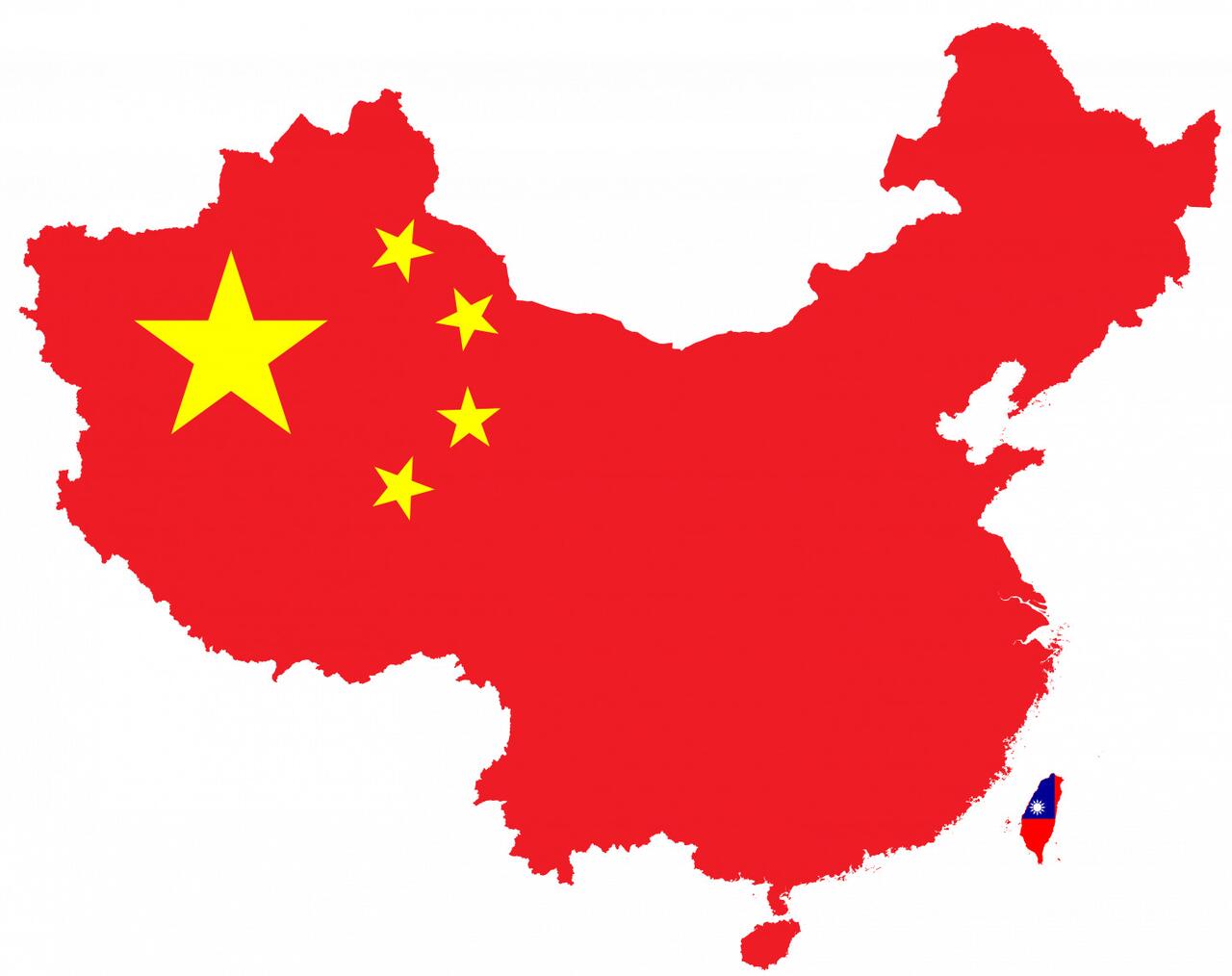 China flag map