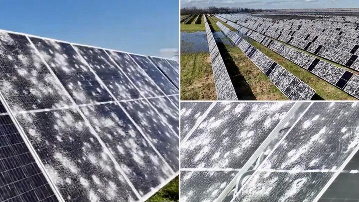 Зеленая энергия разбита вдребезги: Видео показывает масштабный ущерб, нанесенный градом солнечной ферме в Техасе
