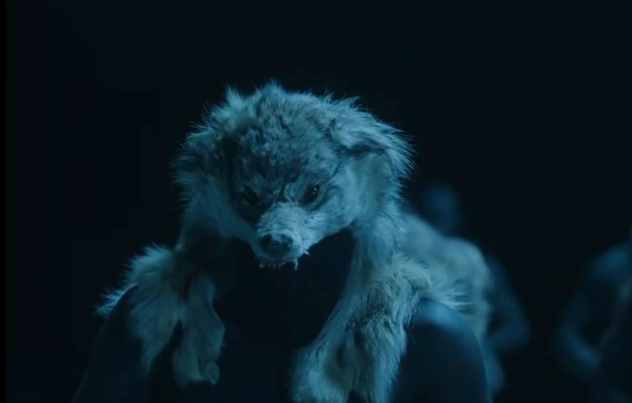 Screen capture from the Kanye West video for "Heil Hitler"