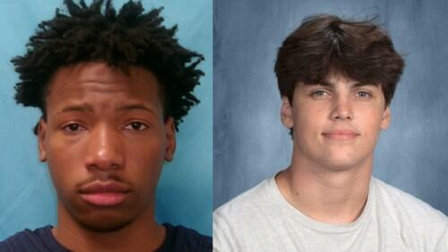 Karmelo Anthony (left, obviously), and the teen he killed, Austin Metcalf. 