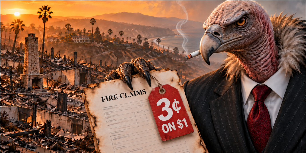 3 Cents On The Dollar: Hedge Funds Gorge On LA Fire Claims As Sacramento’s Crackdown Goes Up In Smoke