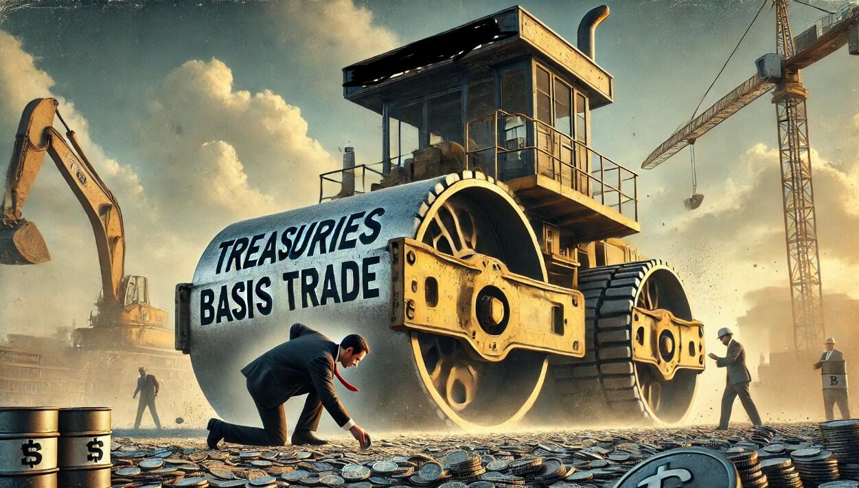 Picking up pennies in front of a steamroller. 