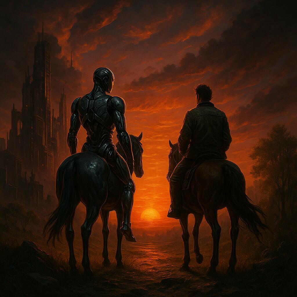 Hal 12000 and I ride into the discovery sunset