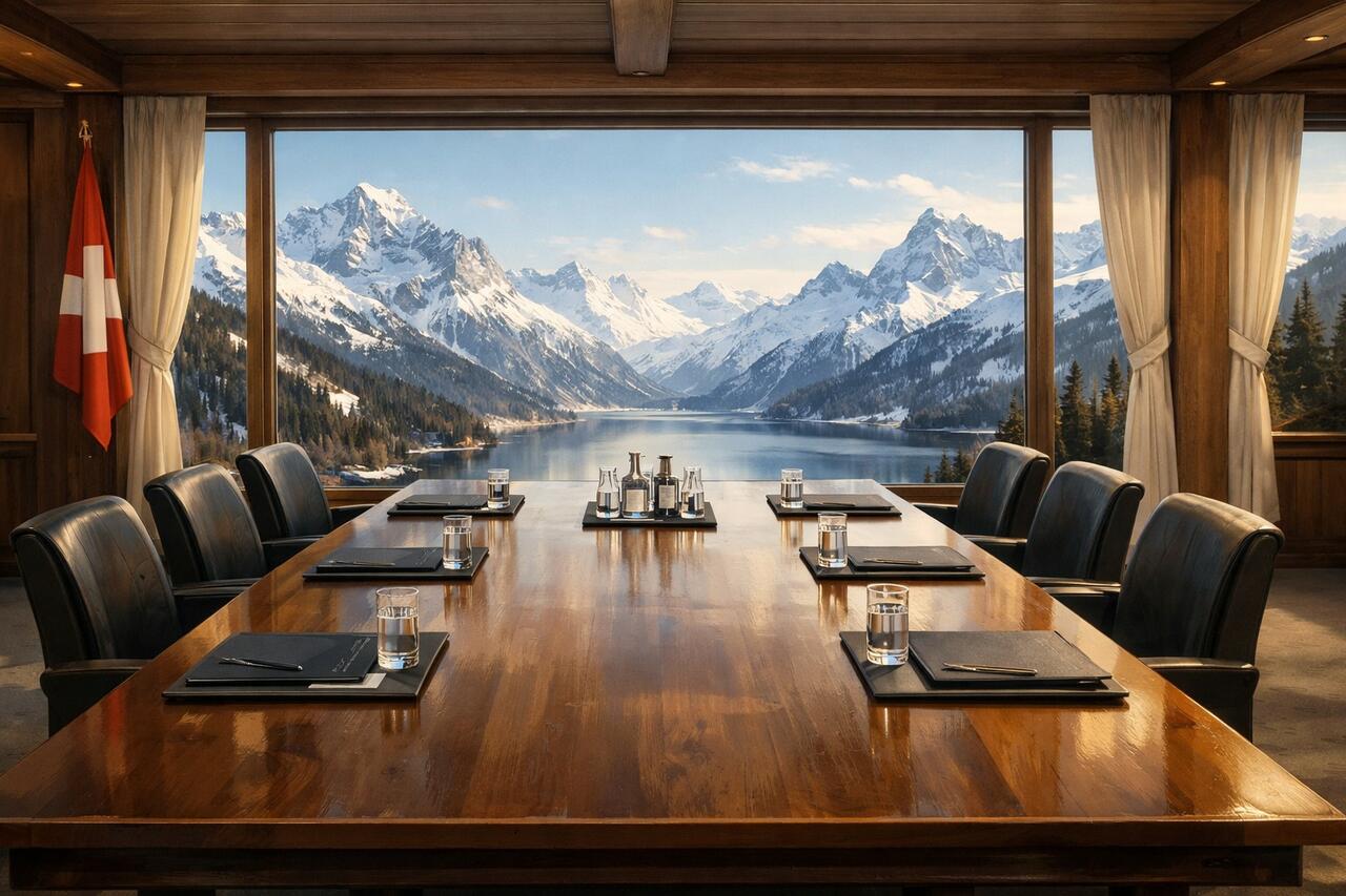 A Swiss conference room.
