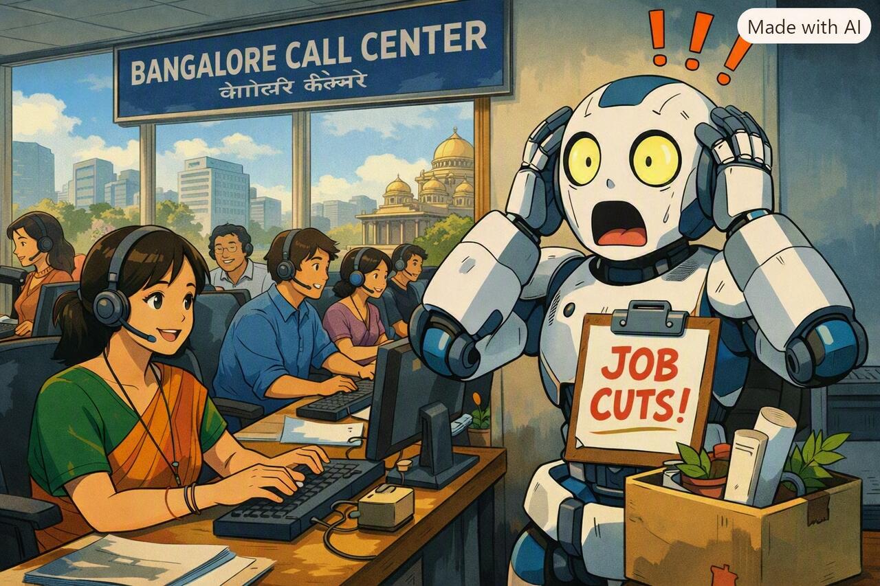 Robot losing his job to Indians