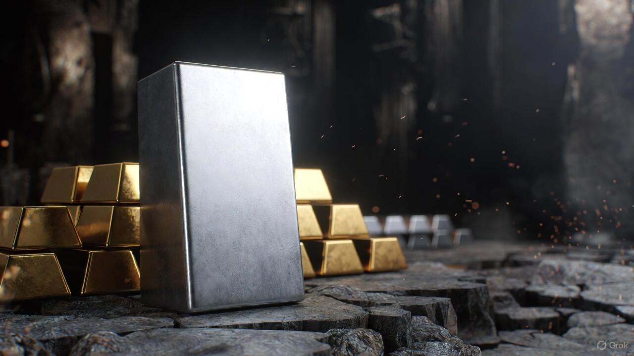 Platinum, Silver, and Gold bullion.