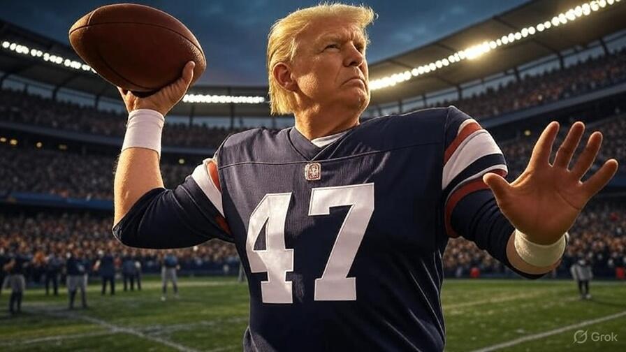 Trump throwing a Hail Mary