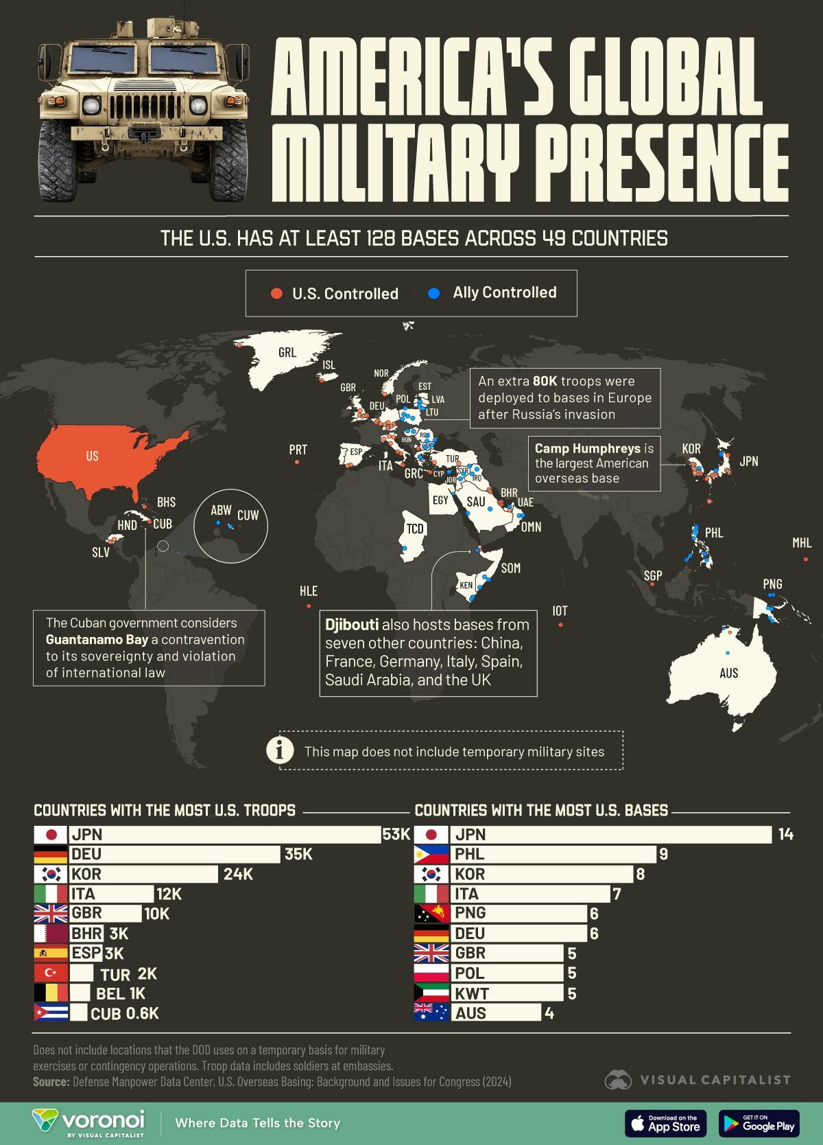 Mapping Every Known US Military Base Overseas American Partisan US Military Presence Web