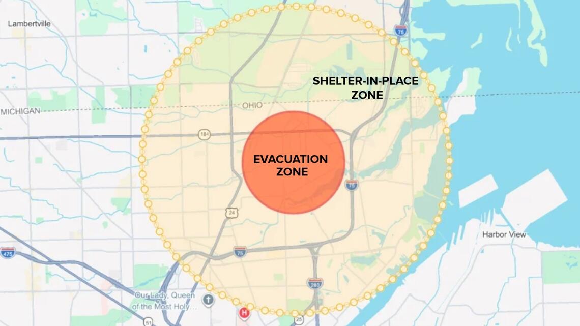 Chemical Plume Blankets Parts Of Toledo, Triggering Evacuation Orders