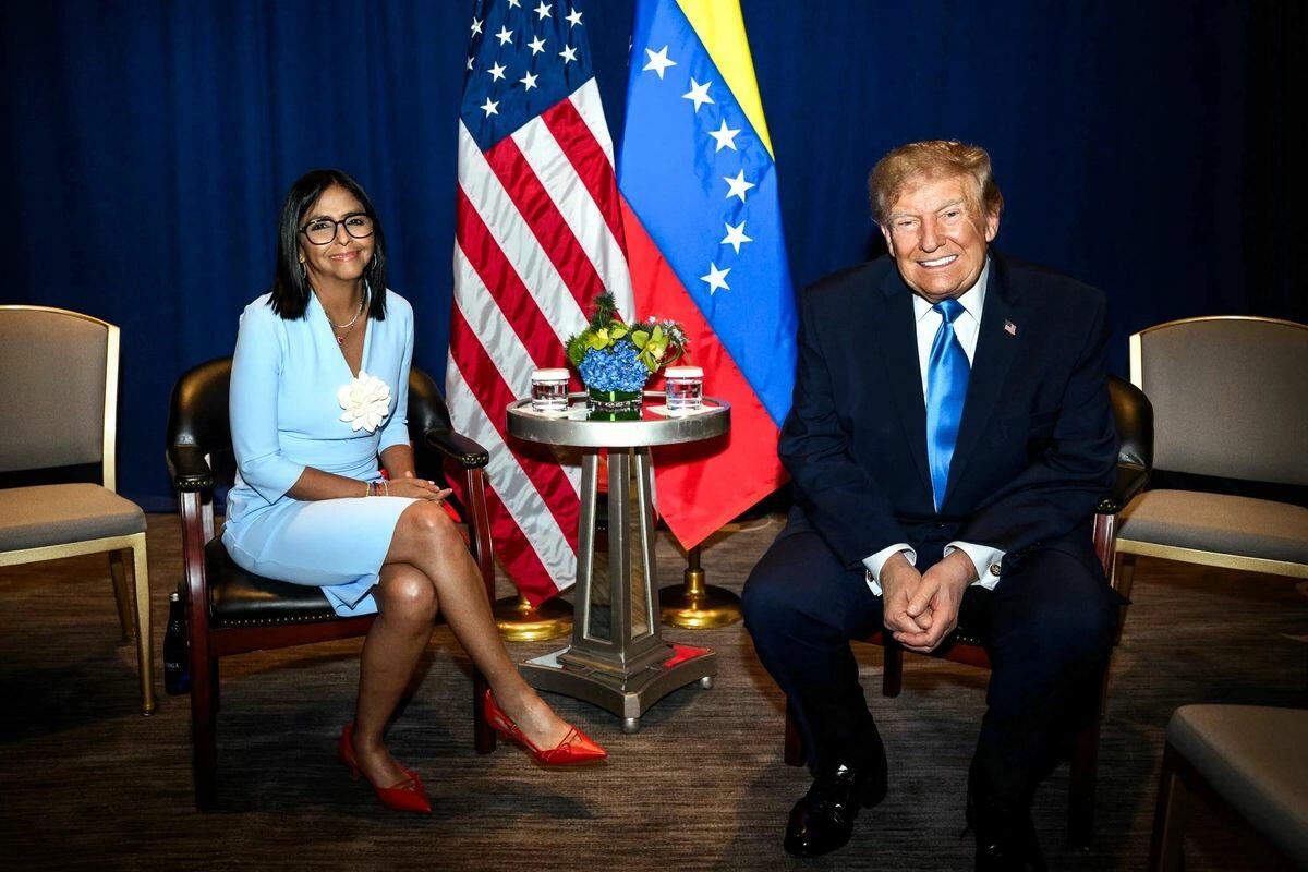 Trump Meets Venezuela's Rodriguez In New York
