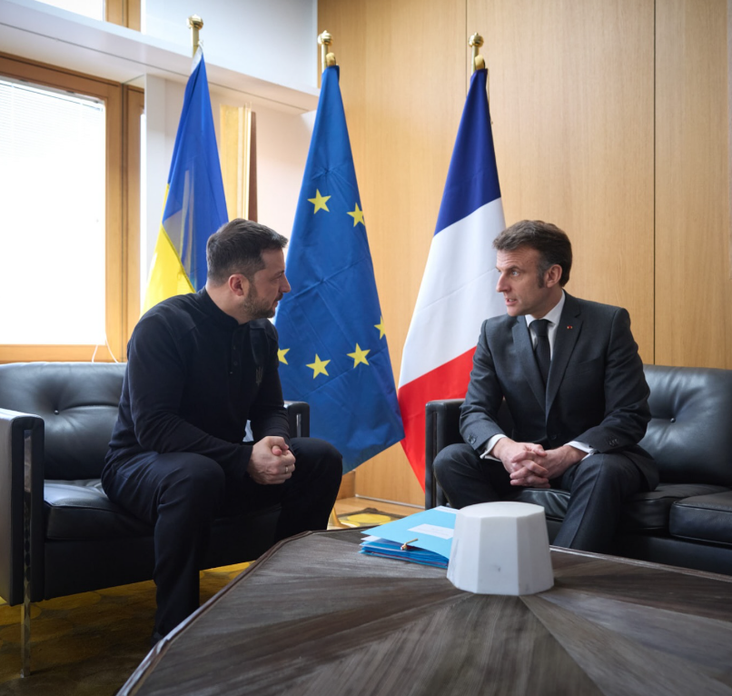 Zelensky and Macron in Brussels
