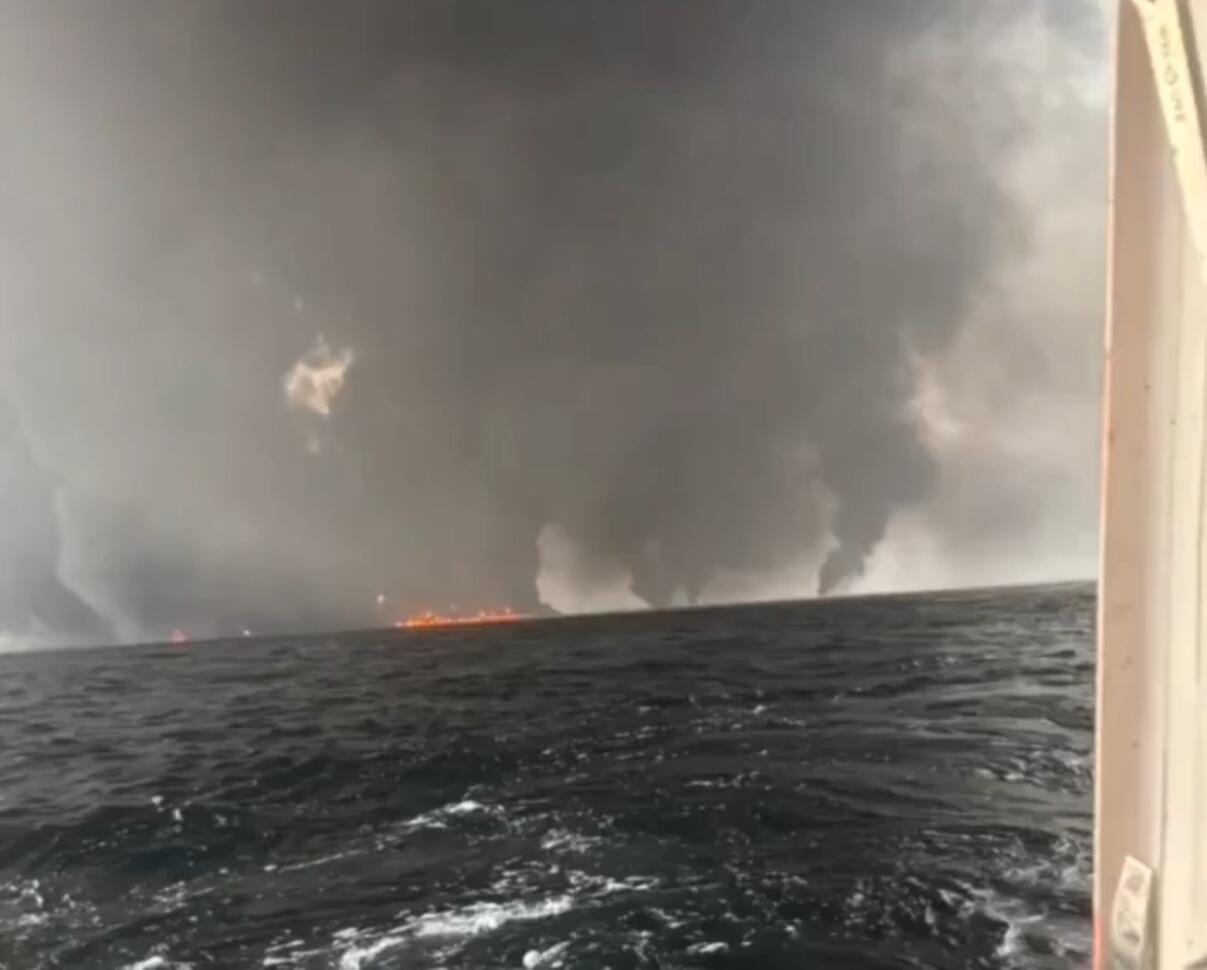 Dramatic Videos Show Several Tankers On Fire In Strait Of Hormuz This Weekend