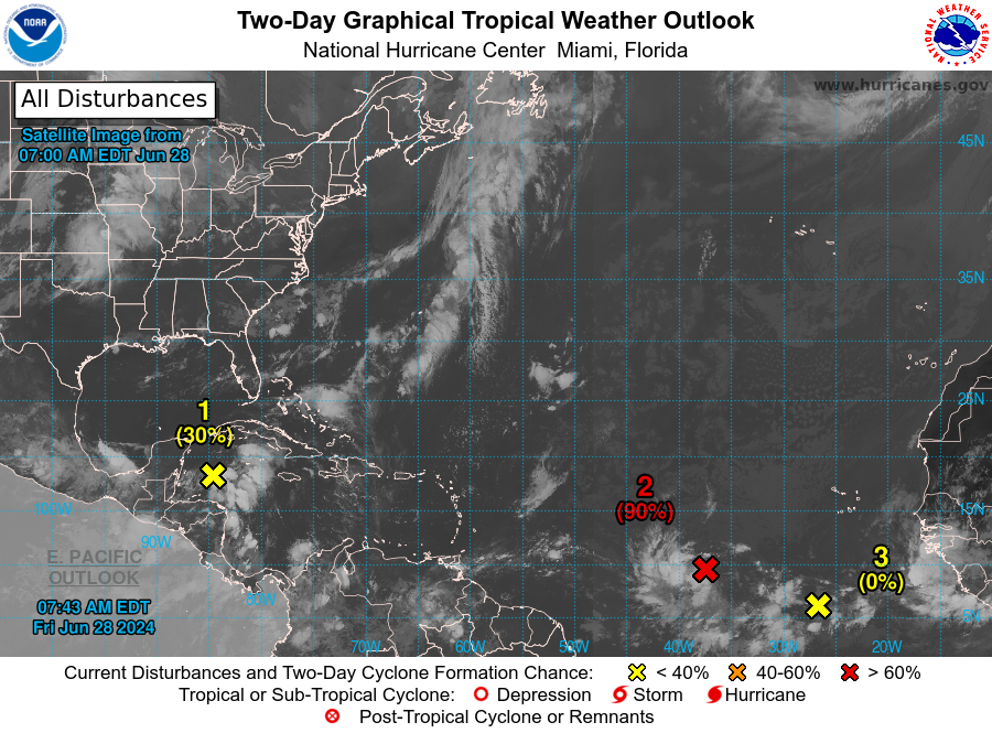 "Feels Like September": Atlantic Disturbance Could Be Upgraded To Tropical Storm Beryl This Weekend