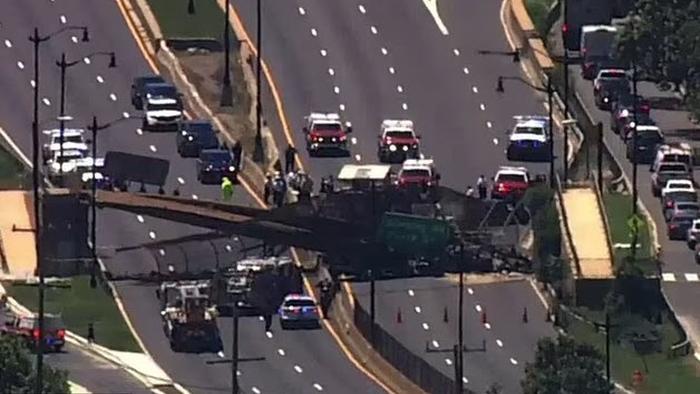 6 Injured After Pedestrian Bridge Collapses In DC