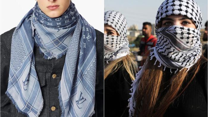 Louis Vuitton Under Fire For "Absolutely Disgusting" Palestinian Headscarf Knockoff