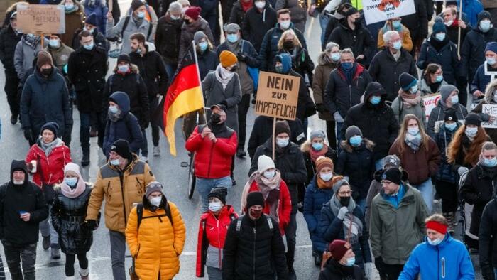 German Government "Concerned" About Massive Anti-COVID Restriction Protests