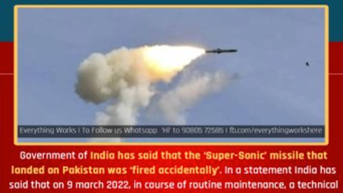 India Accidentally Fired Missile Into Pakistan "Due To Technical Malfunction" 