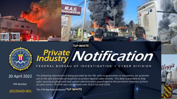 FBI Warns of Targeted Cyber Attacks On Food Plants After Mysterious Rash Of Fires - Vimarsana News