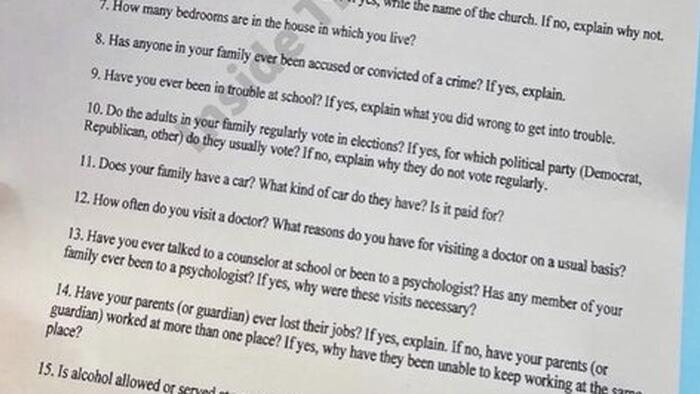 Michigan School Under Fire After Student Leaks "McCarthyist" Questionnaire - Vimarsana News
