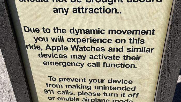 Apple Devices Repeatedly Trigger 'Crash Detection' On Rollercoasters