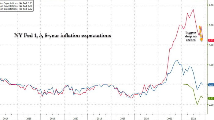 NY Fed 1-Year Inflation Expectations Plunge At Fastest Pace On Record To Lowest Since 2021 - Vimarsana News
