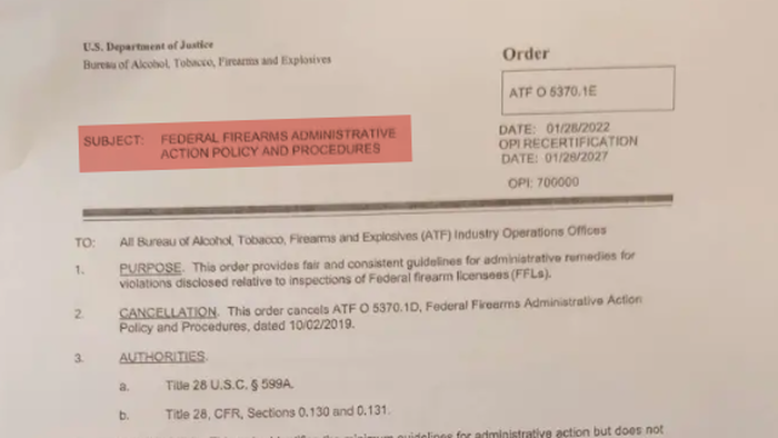 NextImg:Leaked ATF Docs Reveal 'Aggressive' Push To Shut Down Gun Stores