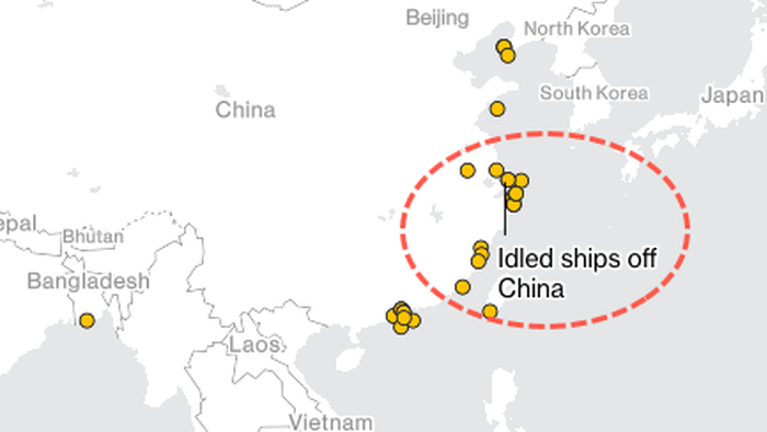 NextImg:Parking Lot Of Container Ships Idle Off China On Recovery Bet