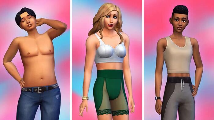 NextImg:Update To 'Sims' Video Game Features Teen Trans Characters With Chestbinders, Breast Removal Scars