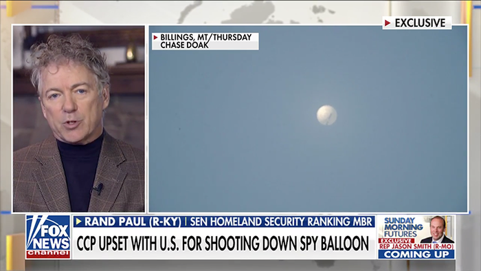 NextImg:Watch: Rand Paul Slams "Very Very Weak" Biden For "Dithering For Days" Over Chinese Balloon