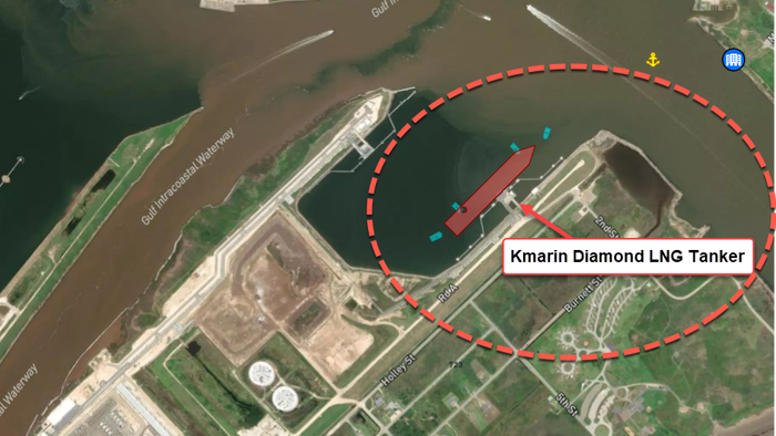 NextImg:First LNG Tanker Arrives At Freeport's Texas Terminal Since 2022 Explosion