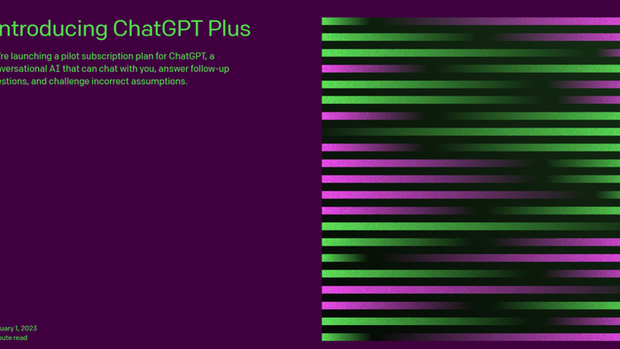 NextImg:ChatGPT Now Offering Paid "Plus" Service For $20 Per Month