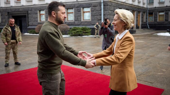 NextImg:EU Leadership Holds Summit In Kiev Under Air Raid Sirens As Zelensky Urges Fast-Tracked Membership