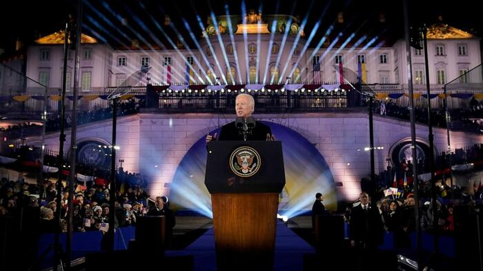 NextImg:Biden Vows Ukraine Will Never Be A "Victory" For "Dictator" Putin In Poland Speech