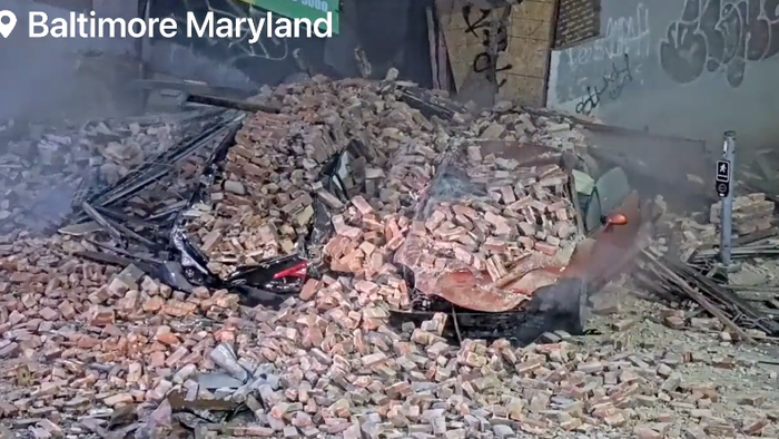 NextImg:Shocking Baltimore Footage Shows Pursuit, Crash, Building Collapse