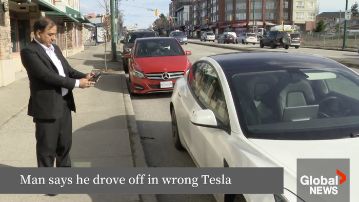 NextImg:"Found Some Glitch": Man Drives Off In Stranger's Tesla