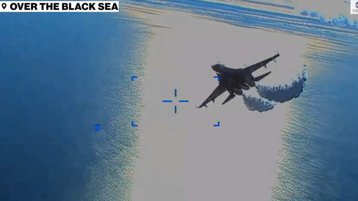 NextImg:Watch: Russian Fighter Jet Dumps Fuel On US Reaper Drone