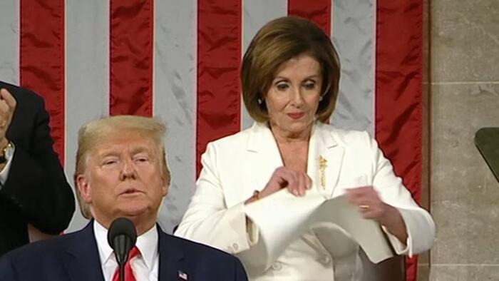 NextImg:Nancy Pelosi Sums Up TDS, Says Donald Trump Has A 'Right To Prove His Innocence'