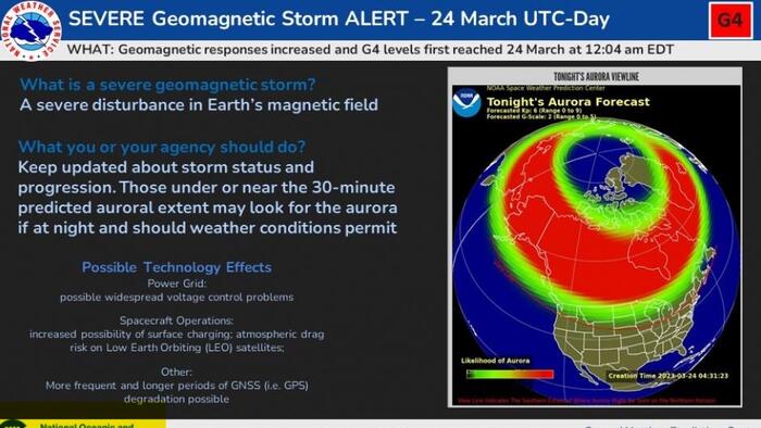 NextImg:Earth Hit By "Strongest Geomagnetic Storm In Six Years" As Dazzling Auroras Spotted Across US